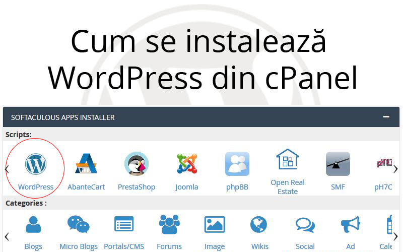 Cum se instalează WordPress din cPanel