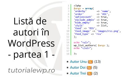 Cum poți lista toți autorii din blog &ndash; partea 1