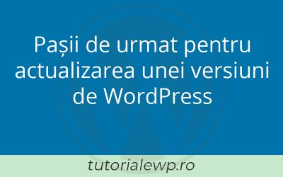 Pașii de urmat pentru actualizarea unei versiuni de WordPress
