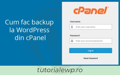 Cum fac backup la WordPress din cPanel