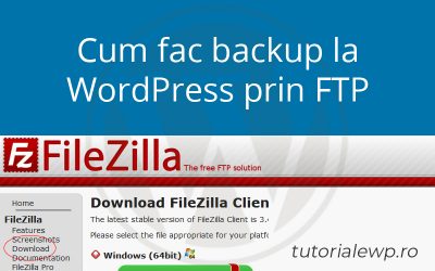Cum fac backup la WordPress prin FTP