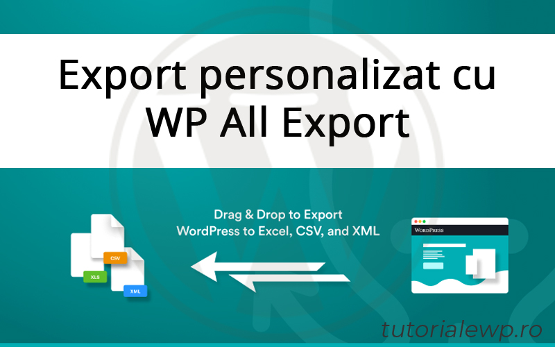 Export personalizat din WP: exemplu cu WP ALL EXPORT